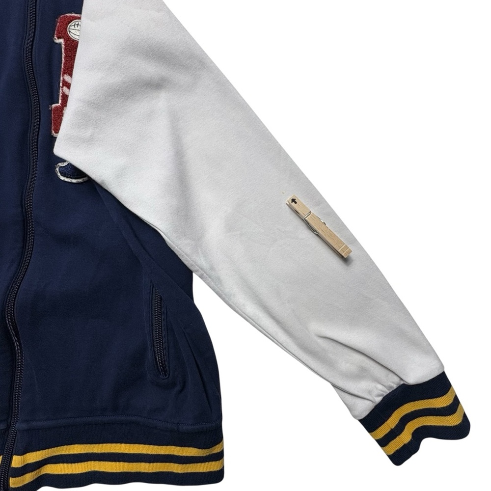 Polo Ralph Lauren P-Wing Patch Letterman Navy Blue Varsity Track Jacket M *READ - Picture 3 of 11